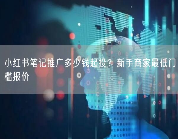 小红书笔记推广多少钱起投？新手商家最低门槛报价