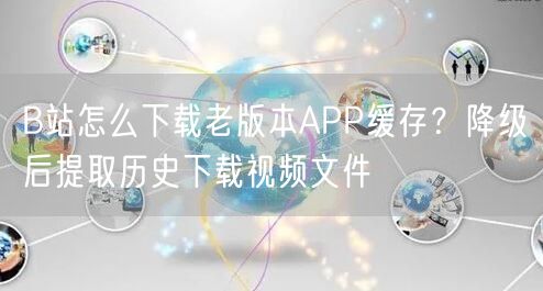 B站怎么下载老版本APP缓存？降级后提取历史下载视频文件