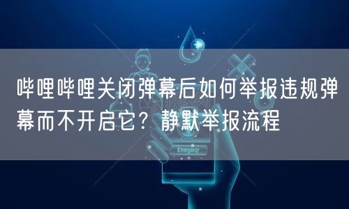 哔哩哔哩关闭弹幕后如何举报违规弹幕而不开启它？静默举报流程