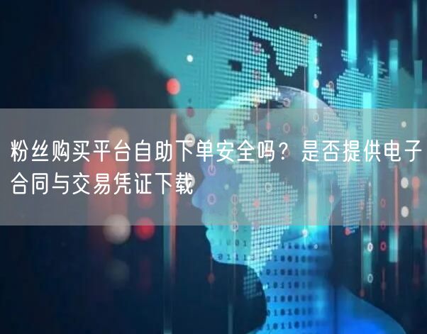 粉丝购买平台自助下单安全吗？是否提供电子合同与交易凭证下载