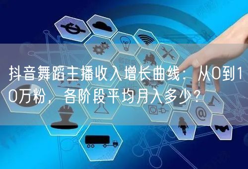 抖音舞蹈主播收入增长曲线：从0到10万粉，各阶段平均月入多少？