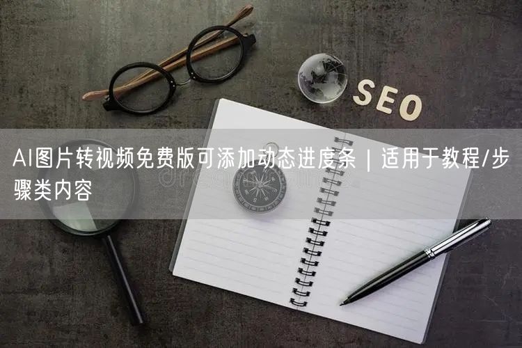 AI图片转视频免费版可添加动态进度条｜适用于教程/步骤类内容