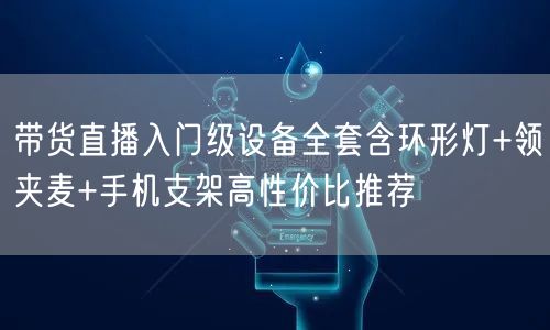 带货直播入门级设备全套含环形灯+领夹麦+手机支架高性价比推荐